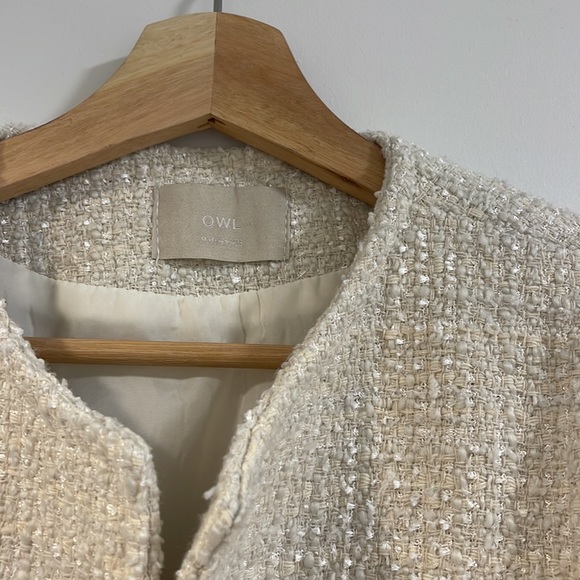 Basic Ivory Tweed Jacket - Picture 7 of 14